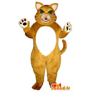 Mascot gran gato anaranjado y blanco - MASFR007514 - Mascotas gato