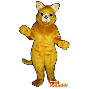 Costume de chat jaune – Peluche toutes tailles - MASFR007515 - Mascottes de chat