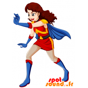 Mascot vigilante, sexig och färgglad kvinna - Spotsound maskot