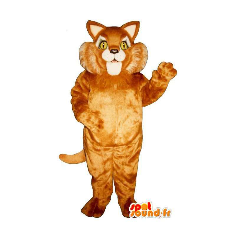 μεγάλο κοστούμι γάτα πορτοκαλί - βελούδινα μεγέθη - MASFR007518 - Γάτα Μασκότ