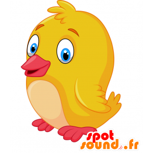 Grote gele vogel mascotte, en all round plezier - MASFR029879 - 2D / 3D Mascottes