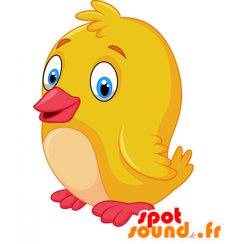 Grote gele vogel mascotte, en all round plezier - MASFR029879 - 2D / 3D Mascottes