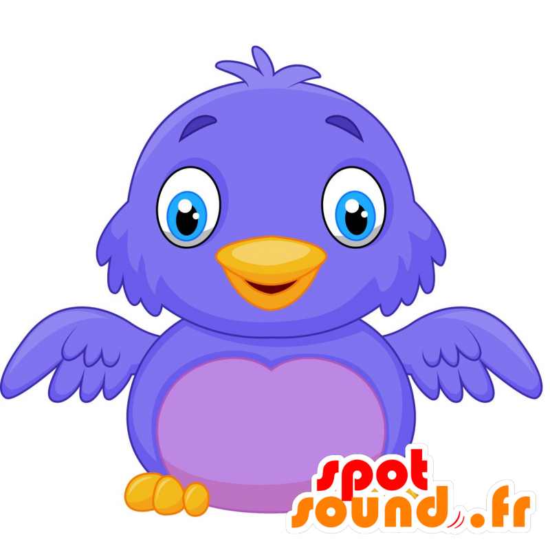 Mascot grande uccello blu, molto carino e accattivante - MASFR029881 - Mascotte 2D / 3D