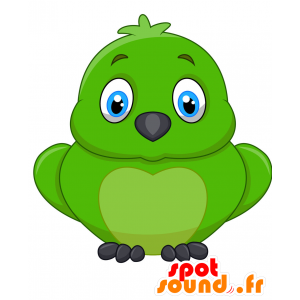 Grote groene vogel mascotte, heel schattig en vertederend - MASFR029883 - 2D / 3D Mascottes