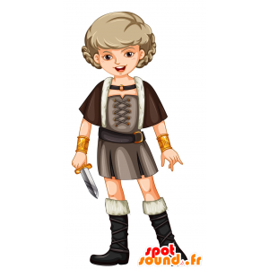 Mascot Viking vrouw krijger - MASFR029885 - 2D / 3D Mascottes