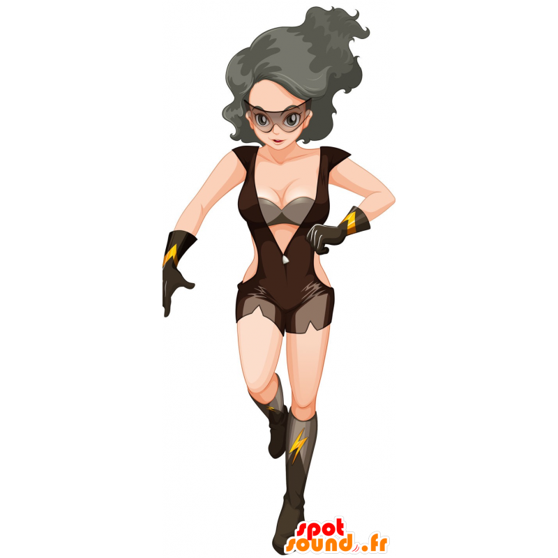 Mascot sexy woman superhero outfit - MASFR029890 - 2D / 3D mascots