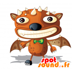 Marrone drago mascotte, gigante e divertente - MASFR029892 - Mascotte 2D / 3D