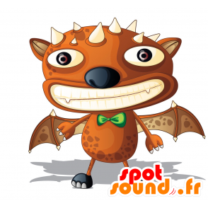 Mascotte de dragon marron, géant et drôle - MASFR029892 - Mascottes 2D/3D