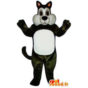 Mascotte de chat noir et blanc - MASFR007523 - Mascottes de chat