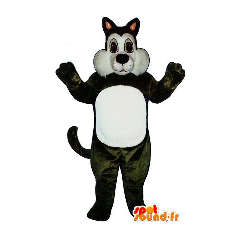Mascotte de chat noir et blanc - MASFR007523 - Mascottes de chat
