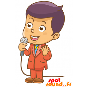 Mascot kleiner Junge in einem schönen Anzug gekleidet - MASFR029904 - 2D / 3D Maskottchen