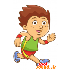 Jongen mascotte gekleed in een sportieve outfit - MASFR029907 - 2D / 3D Mascottes