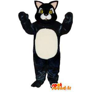Hurtownia czarny kostium i biały kot - MASFR007525 - Cat Maskotki