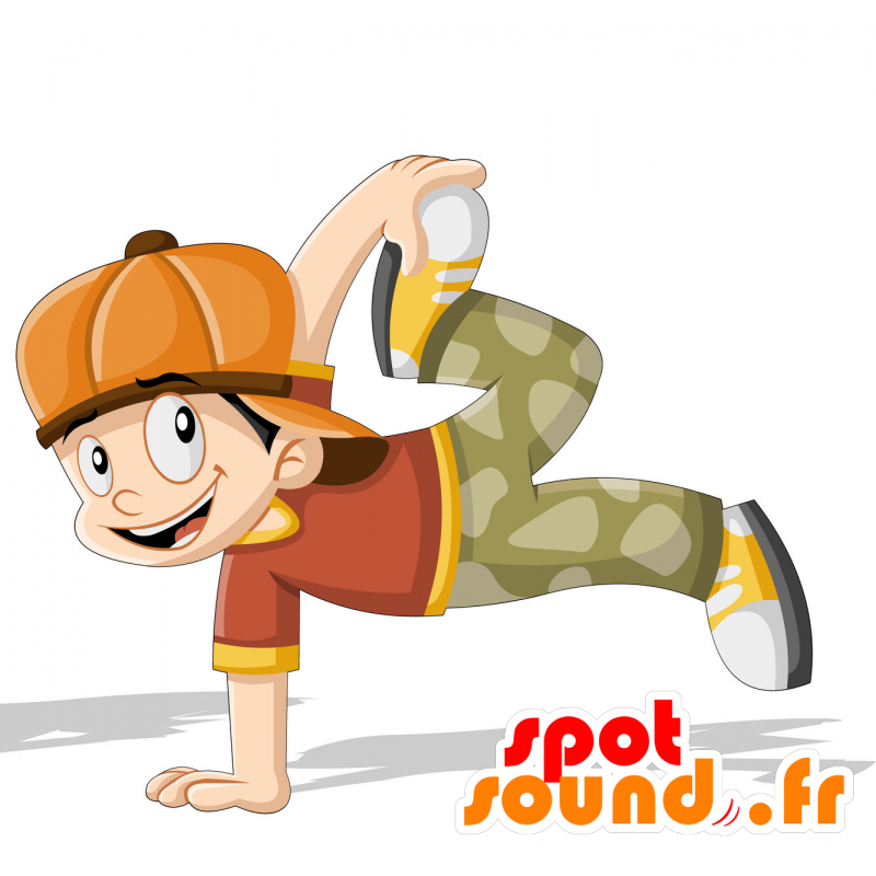 Boy mascotte, tiener gekleed in hip-hop - MASFR029928 - 2D / 3D Mascottes