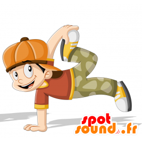 Boy mascotte, adolescente vestito di hip-hop - MASFR029928 - Mascotte 2D / 3D