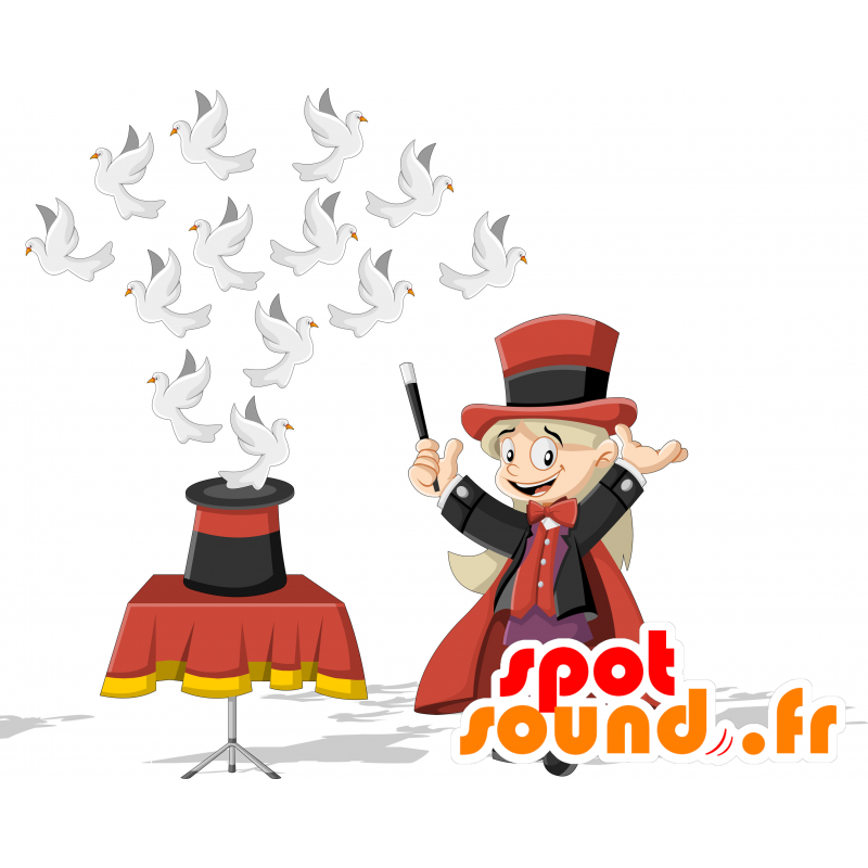 Mascot magician, dressed in an elegant suit - MASFR029940 - 2D / 3D mascots