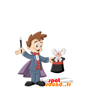 Mascota del mago, vestido con un traje bonito - MASFR029941 - Mascotte 2D / 3D