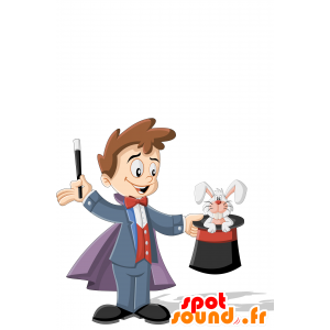 Kouzelník maskot, oblečený v pěkném obleku - MASFR029941 - 2D / 3D Maskoti