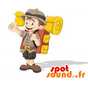 Explorer mascotte, avventuriero, escursionista - MASFR029945 - Mascotte 2D / 3D