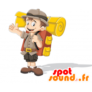 Explorer, eventyrer, hiker maskot - Spotsound maskot kostume