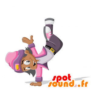 Hip-hop dancer mascot. Mascot young - MASFR029946 - 2D / 3D mascots