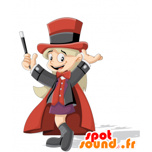 Mascot blonde Magier mit einem eleganten Anzug - MASFR029947 - 2D / 3D Maskottchen
