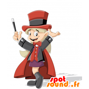 Mascotte de magicienne blonde, avec un costume élégant - MASFR029947 - Mascottes 2D/3D