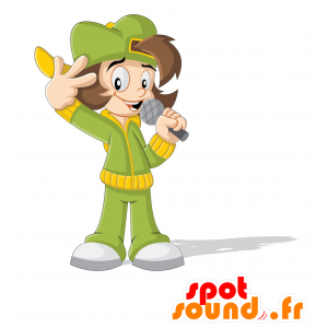Mascot jente kledd i hip-hop - MASFR029950 - 2D / 3D Mascots