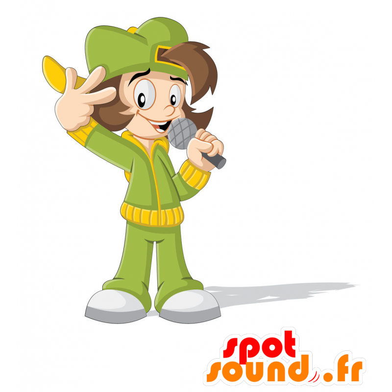 Mascot meisje, gekleed in hip-hop - MASFR029950 - 2D / 3D Mascottes