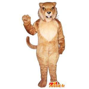 Brun tiger kostume, løve - Spotsound maskot kostume