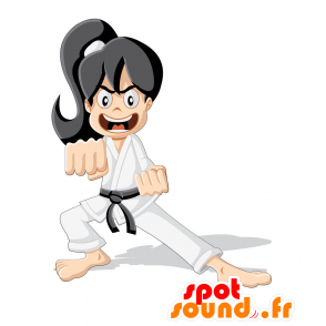 Judoka maskot, kvinde i kimono. Karateka maskot - Spotsound