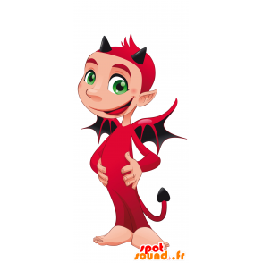 Mascot diabo vermelho com asas e chifres - MASFR029961 - 2D / 3D mascotes