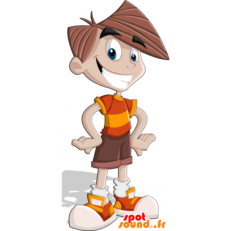 Mascota del muchacho, adolescente, alegre - MASFR029964 - Mascotte 2D / 3D