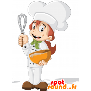 Mascotte de chef cuisinière. Mascotte de restauratrice - MASFR029965 - Mascottes 2D/3D