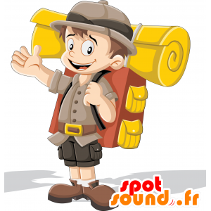 Mascotte avventuriero, esploratore. escursionista mascotte - MASFR029966 - Mascotte 2D / 3D