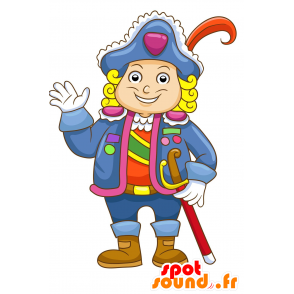 Kapitán maskot pirát s velkým kloboukem - MASFR029978 - 2D / 3D Maskoti