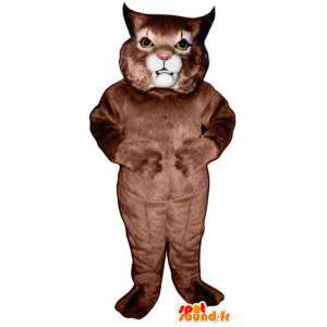 Maskot velká kočka, hnědý kočka - MASFR007539 - Cat Maskoti