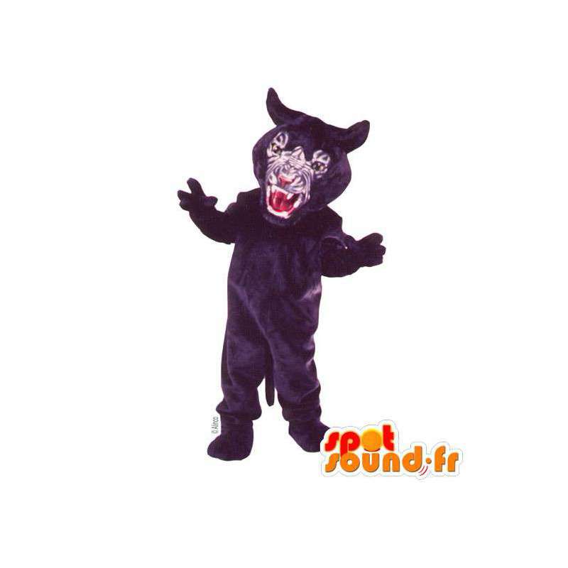 Mascot voldsom svart panter - MASFR007541 - Tiger Maskoter
