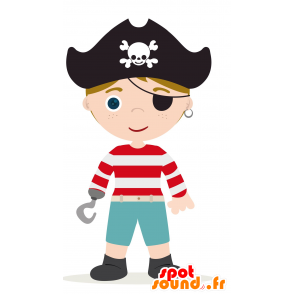 Boy mascot, child, pirate outfit - MASFR029993 - 2D / 3D mascots