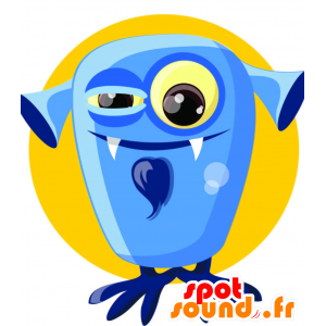 Mascot sininen hirviö, jättiläinen ja hauskaa - MASFR029999 - Mascottes 2D/3D