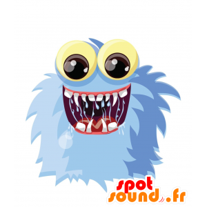 Mascot modré monstrum, obr, chlupatý - MASFR030002 - 2D / 3D Maskoti