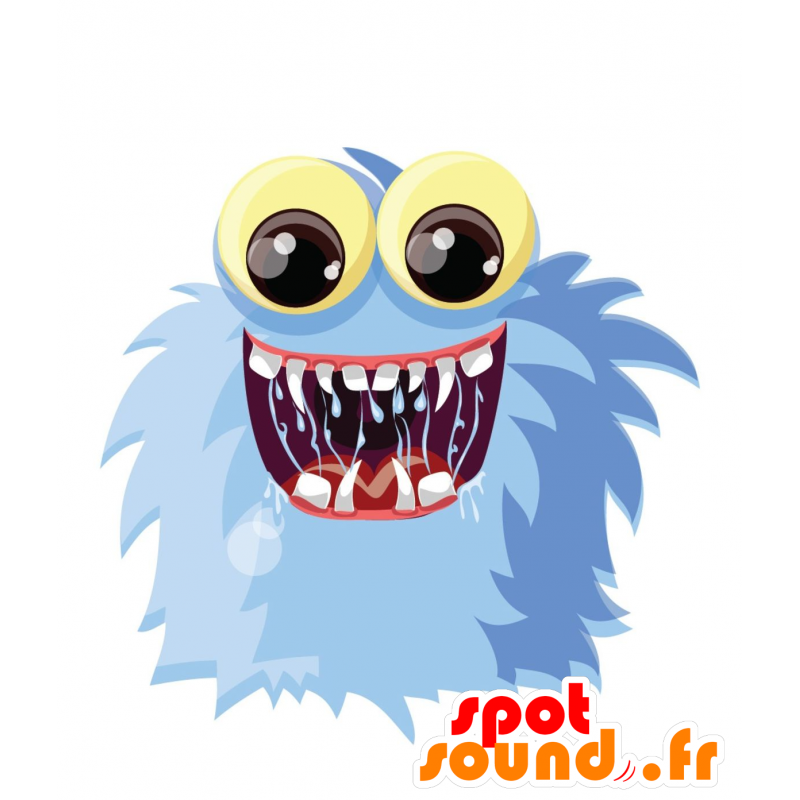 Blaue Monster Maskottchen, riesige haarige - MASFR030002 - 2D / 3D Maskottchen