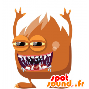 Orange monster maskot, jätte och rolig - Spotsound maskot