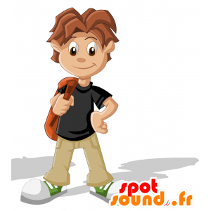 Student maskot, tenåring, sjarmerende og vennlig - MASFR030009 - 2D / 3D Mascots