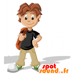 Mascotte d'étudiant, d'adolescent, charmant et sympathique - MASFR030009 - Mascottes 2D/3D