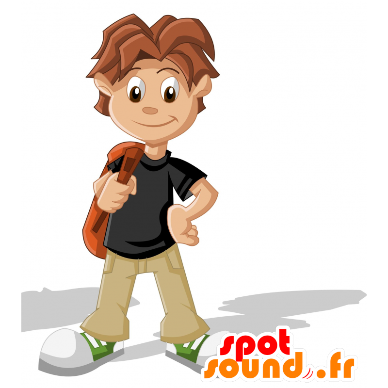 Mascotte Studente, adolescente, affascinante e accogliente - MASFR030009 - Mascotte 2D / 3D