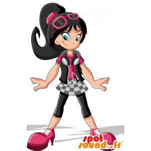 A student mascot, colorful and eccentric teenager - MASFR030010 - 2D / 3D mascots