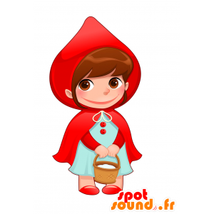 Mascotte du Petit chaperon rouge. Mascotte de fillette - MASFR030018 - Mascottes 2D/3D