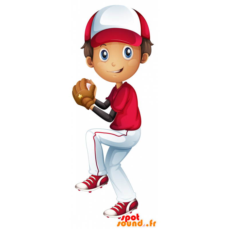 Baseball player mascot with a cap - MASFR030025 - 2D / 3D mascots