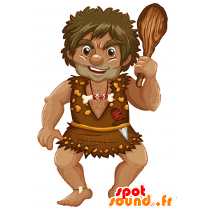 Maskotka mężczyzna z Cro-Magnon. jaskiniowiec - MASFR030027 - 2D / 3D Maskotki